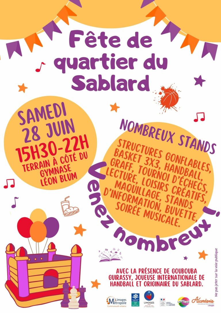 Quartiers d’été : Samedi rdv au Sablard, avant 17 animations 3×3 cet été