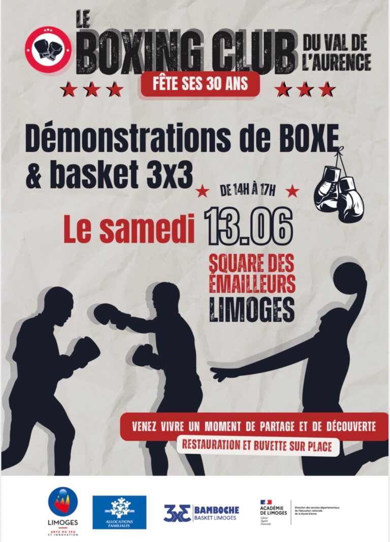 Rendez-vous ce samedi aux Emailleurs, démo animation 3×3 et boxe