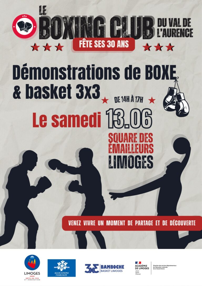 Rendez-vous ce samedi aux Emailleurs, démo animation 3×3 et boxe